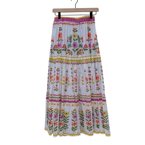 NWOT Anthropologie Banjanan Agatha Midi Skirt in Flora Summer Women's Sz S Boho - Picture 5 of 10